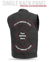 Hotshot Men's Motorcycle Leather Vest - First Manufacturing Company - Flyclothing LLC