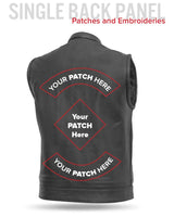 Sharp Shooter Men's Motorcycle Leather Vest - First Manufacturing Company - Flyclothing LLC