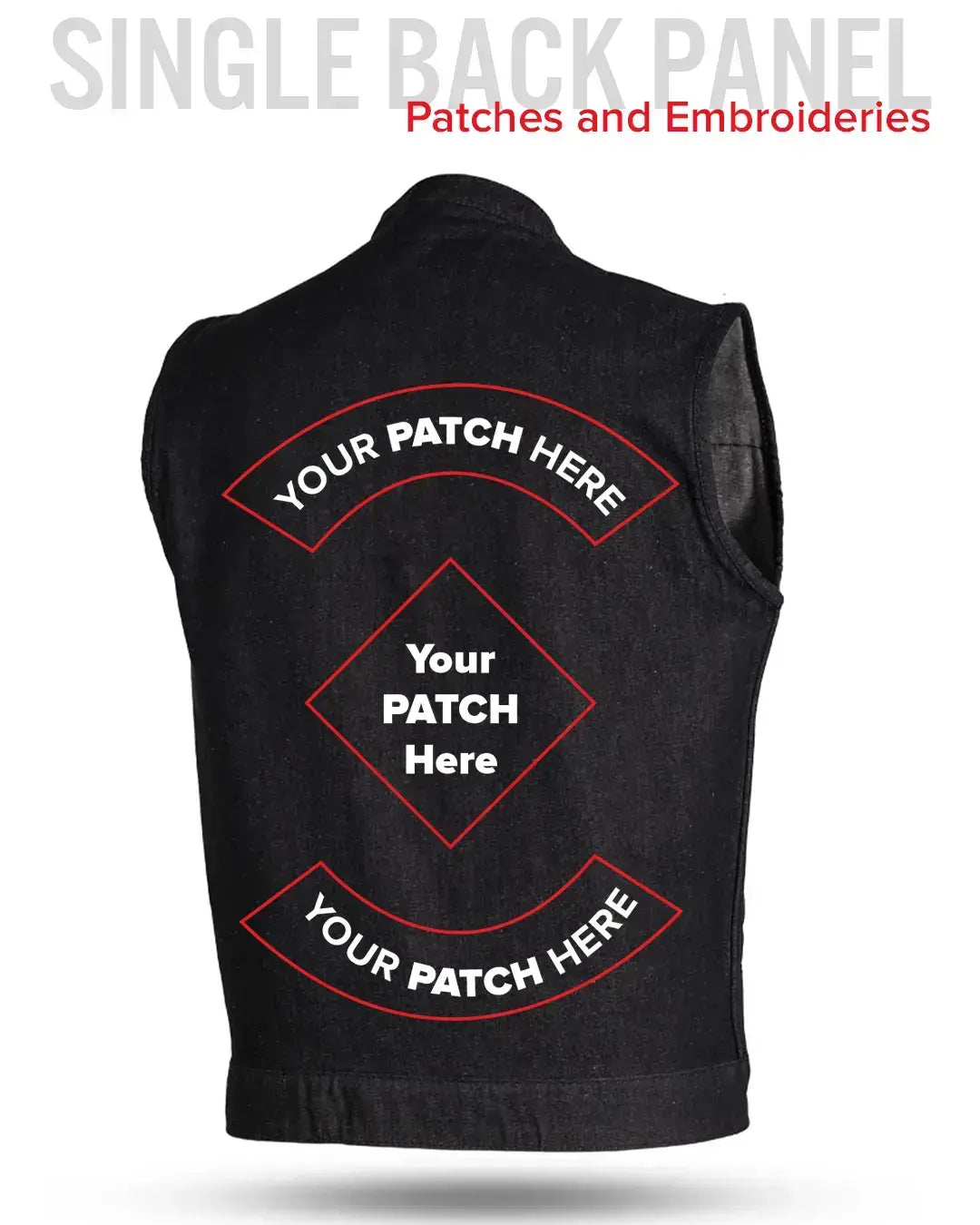 Kershaw Men's Motorcycle Denim Vest - First Manufacturing Company - Flyclothing LLC