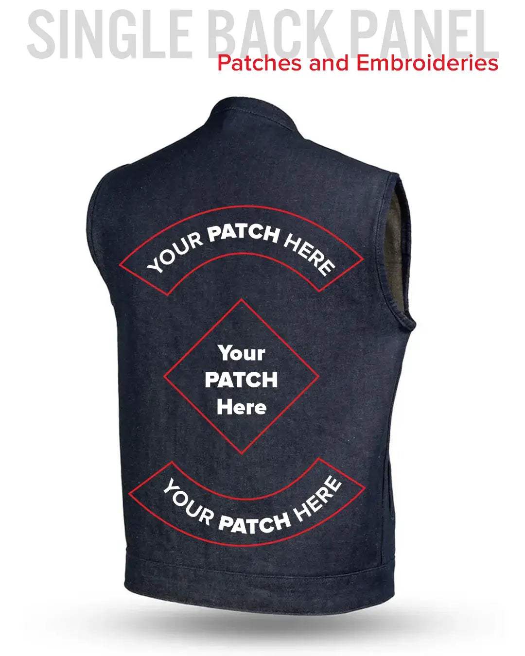 Kershaw Men's Motorcycle Denim Vest - First Manufacturing Company - Flyclothing LLC