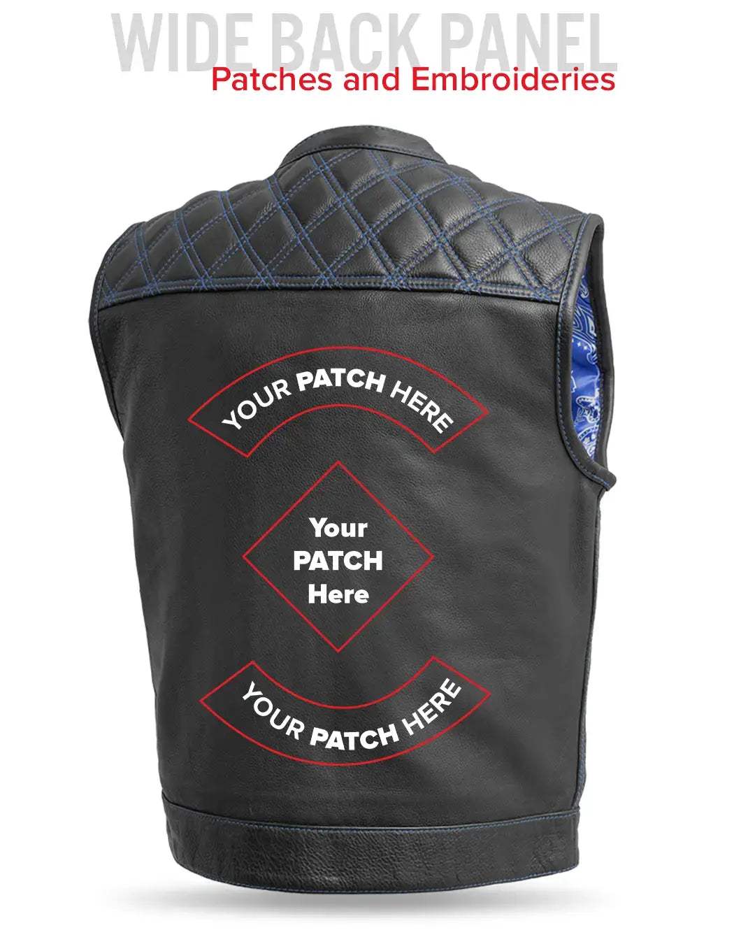 Downside Men's Motorcycle Leather Vest - First Manufacturing Company - Flyclothing LLC