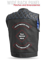 Downside Men's Motorcycle Leather Vest - First Manufacturing Company - Flyclothing LLC