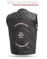 Downside Men's Motorcycle Leather Vest - First Manufacturing Company - Flyclothing LLC