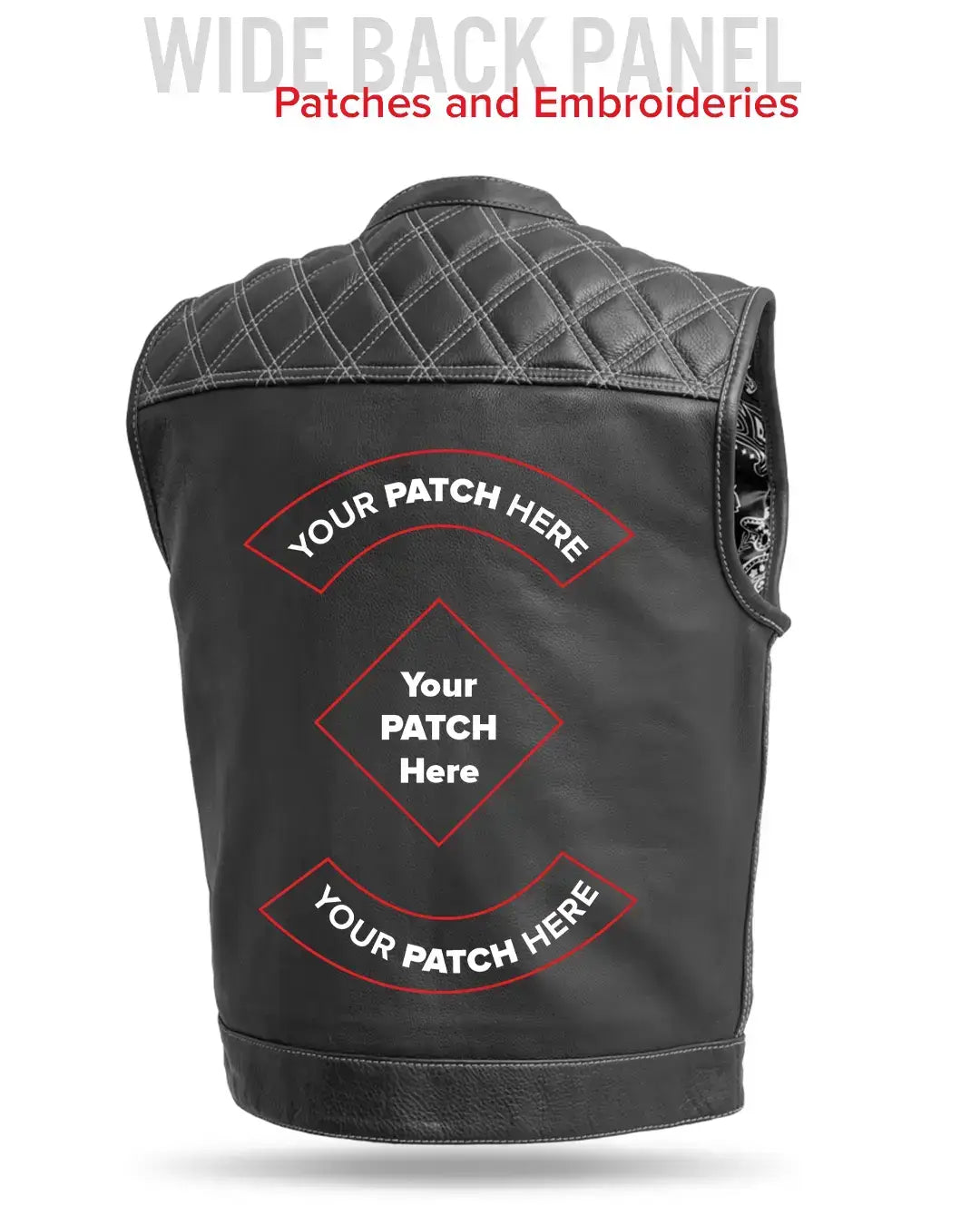 Downside Men's Motorcycle Leather Vest - First Manufacturing Company - Flyclothing LLC