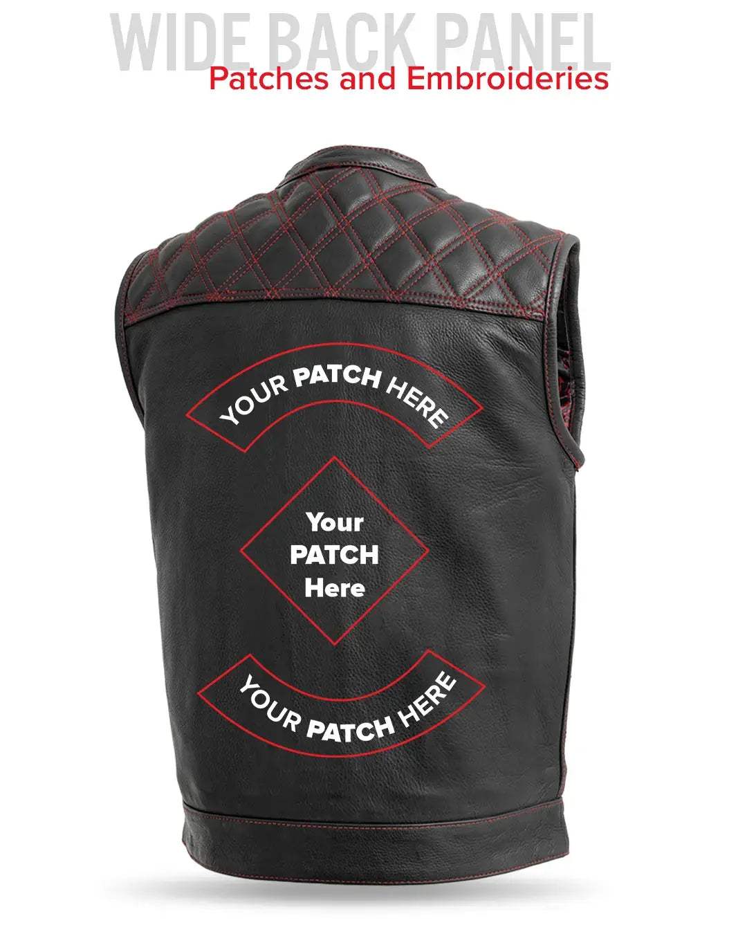 Downside Men's Motorcycle Leather Vest - First Manufacturing Company - Flyclothing LLC
