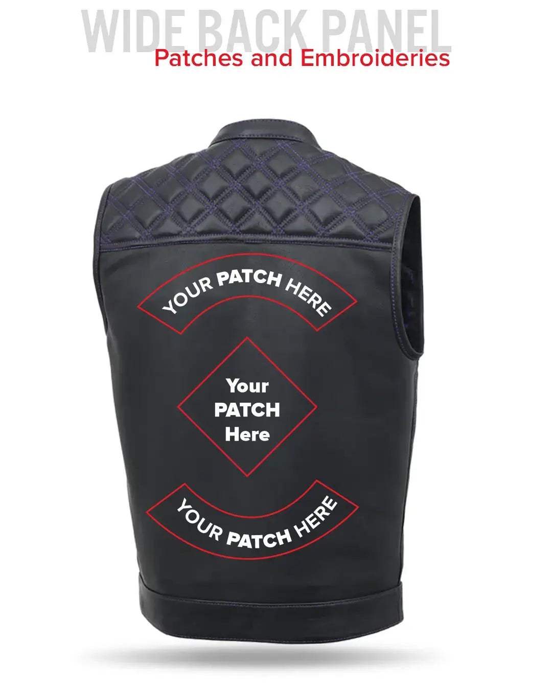 Downside Men's Motorcycle Leather Vest - First Manufacturing Company - Flyclothing LLC