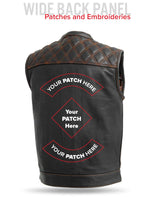 Downside Men's Motorcycle Leather Vest