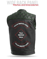 Downside Men's Motorcycle Leather Vest - First Manufacturing Company - Flyclothing LLC