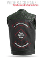 Downside Men's Motorcycle Leather Vest