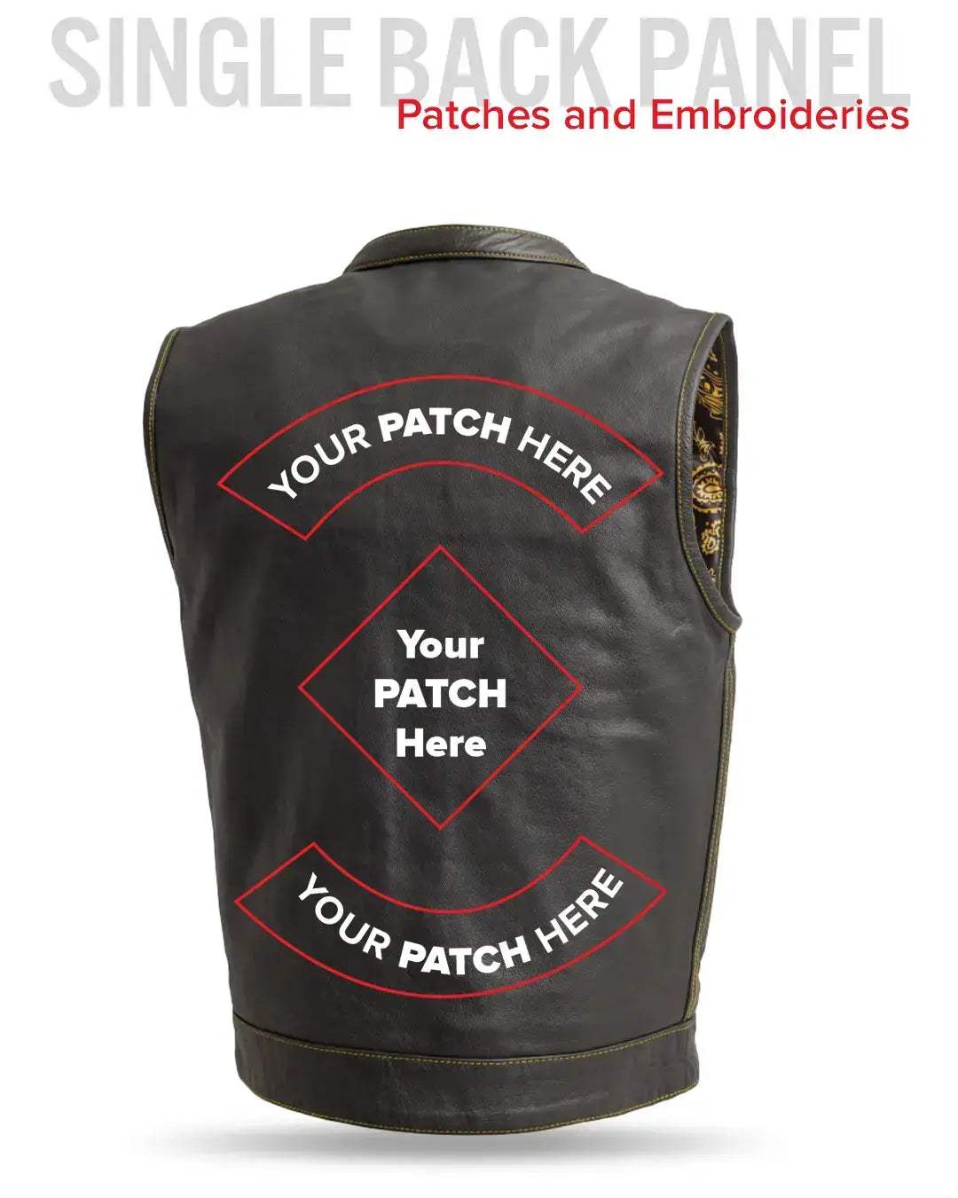 The Cut Men's Motorcycle Leather Vest, Multiple Color Options - First Manufacturing Company - Flyclothing LLC
