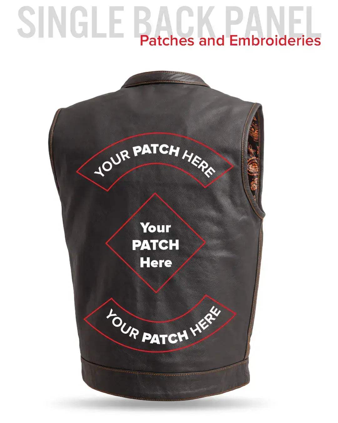 The Cut Men's Motorcycle Leather Vest, Multiple Color Options - First Manufacturing Company - Flyclothing LLC