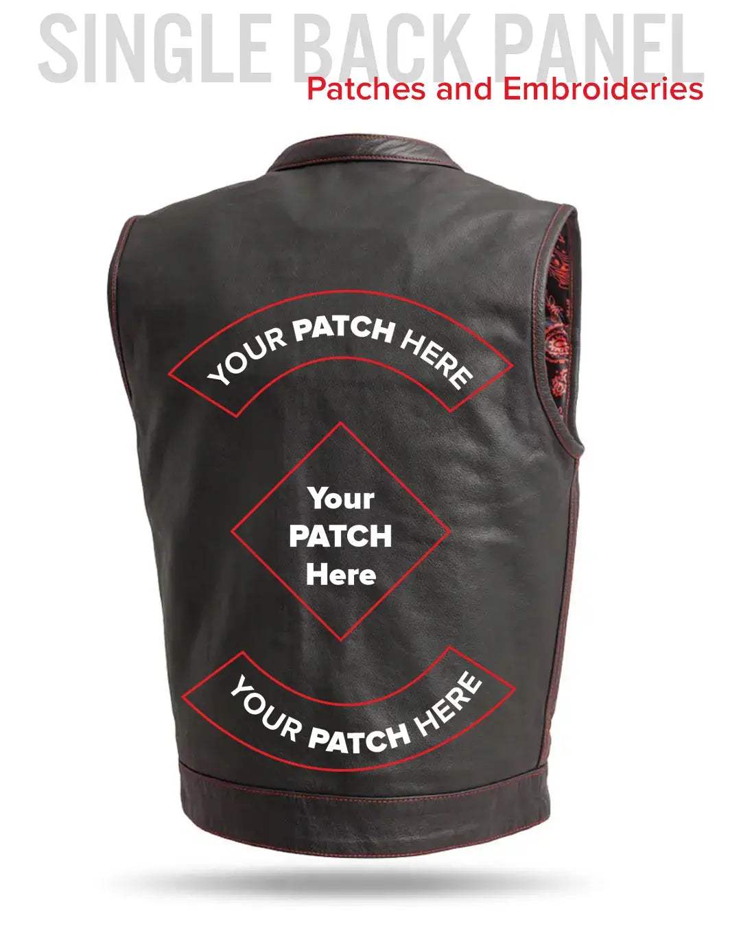 The Cut Men's Motorcycle Leather Vest, Multiple Color Options - First Manufacturing Company - Flyclothing LLC
