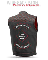 Downside Perforated Men's Motorcycle Leather Vest - First Manufacturing Company - Flyclothing LLC
