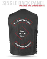 Gun Slinger Men's Motorcycle Western Style Leather Vest - First Manufacturing Company - Flyclothing LLC