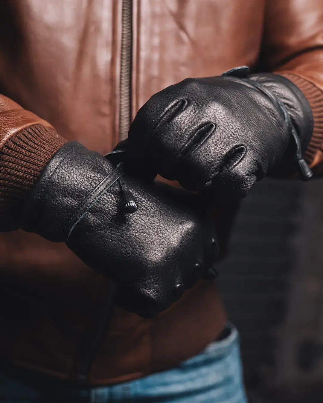 Ranch Men's Motorcycle Leather Gloves - First Manufacturing Company - Flyclothing LLC