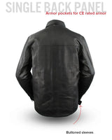 Milestone - Men's Leather Motorcycle Shirt - First Manufacturing Company - Flyclothing LLC
