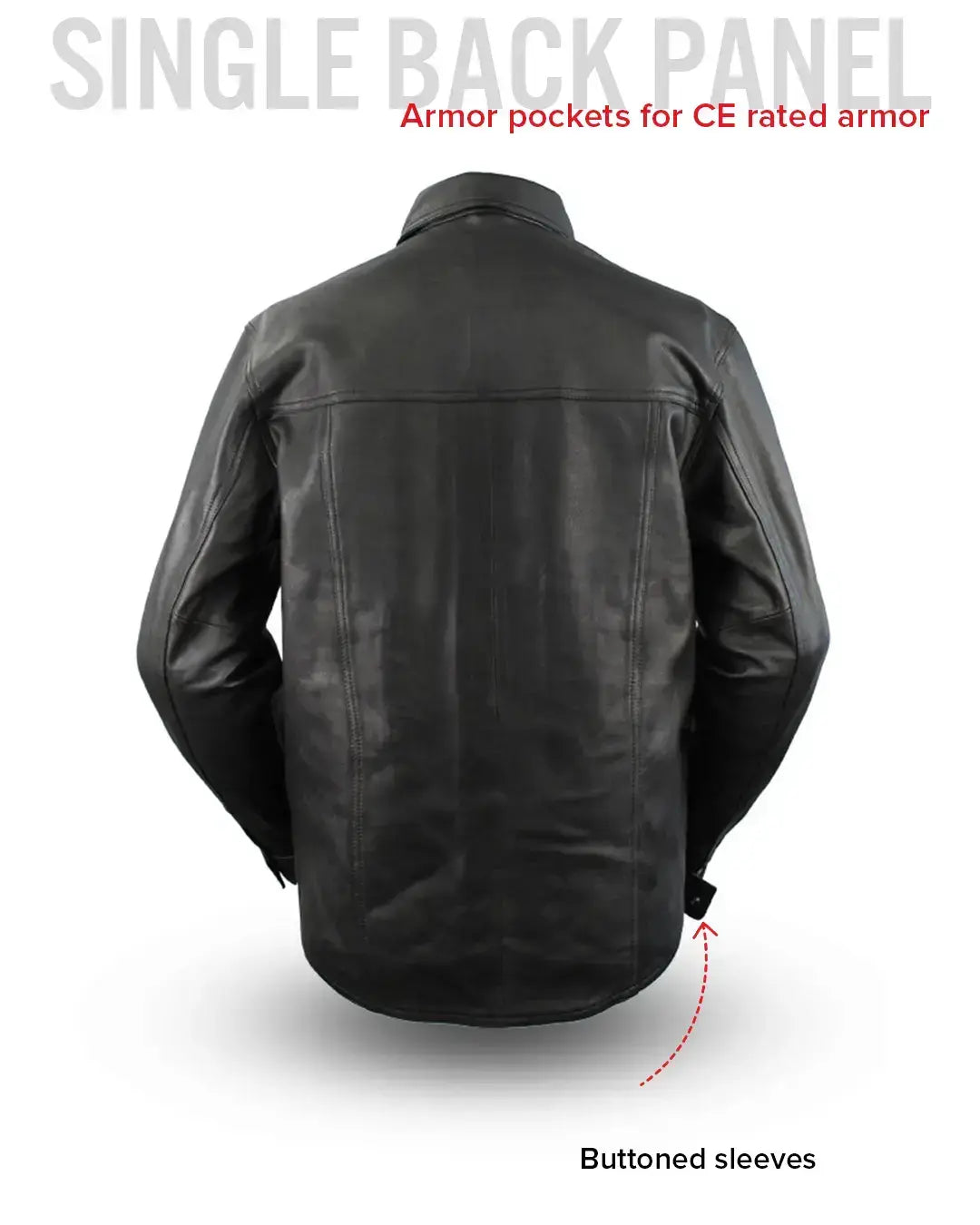 Milestone - Men's Leather Motorcycle Shirt - First Manufacturing Company - Flyclothing LLC