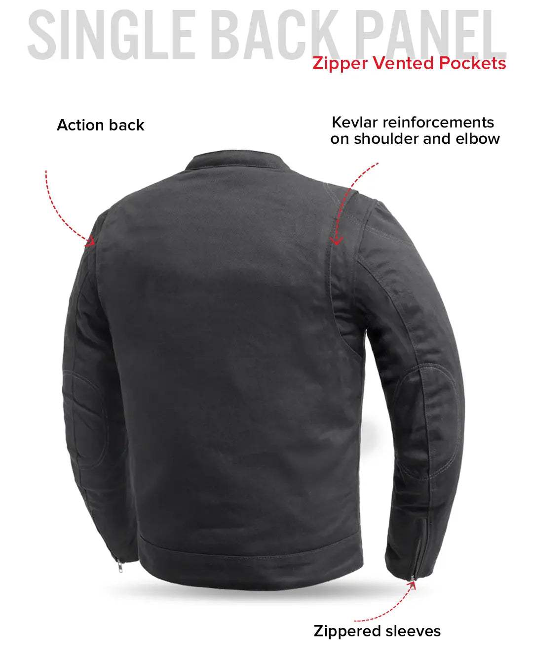 Desperado Men's Motorcycle Twill Jacket - First Manufacturing Company - Flyclothing LLC