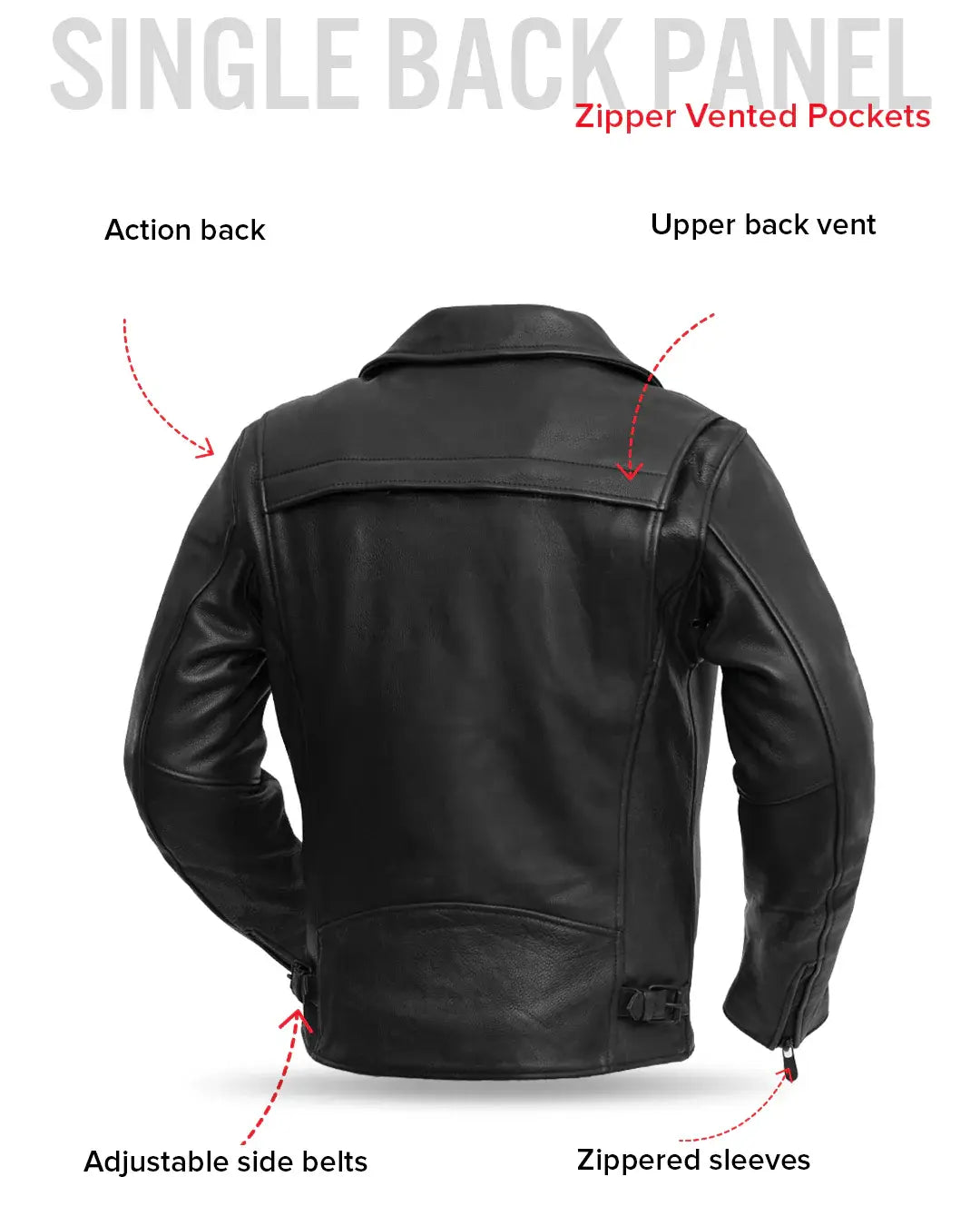 Night Rider Men's Motorcycle Leather Jacket - First Manufacturing Company - Flyclothing LLC