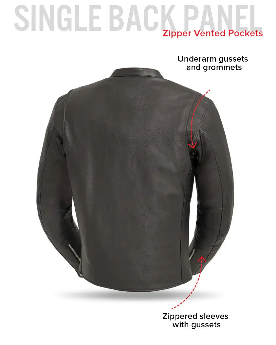 Titan Men's Motorcycle Leather Jacket - First Manufacturing Company - Flyclothing LLC
