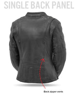 Targa - Women's Motorcycle Leather Jacket - First Manufacturing Company - Flyclothing LLC
