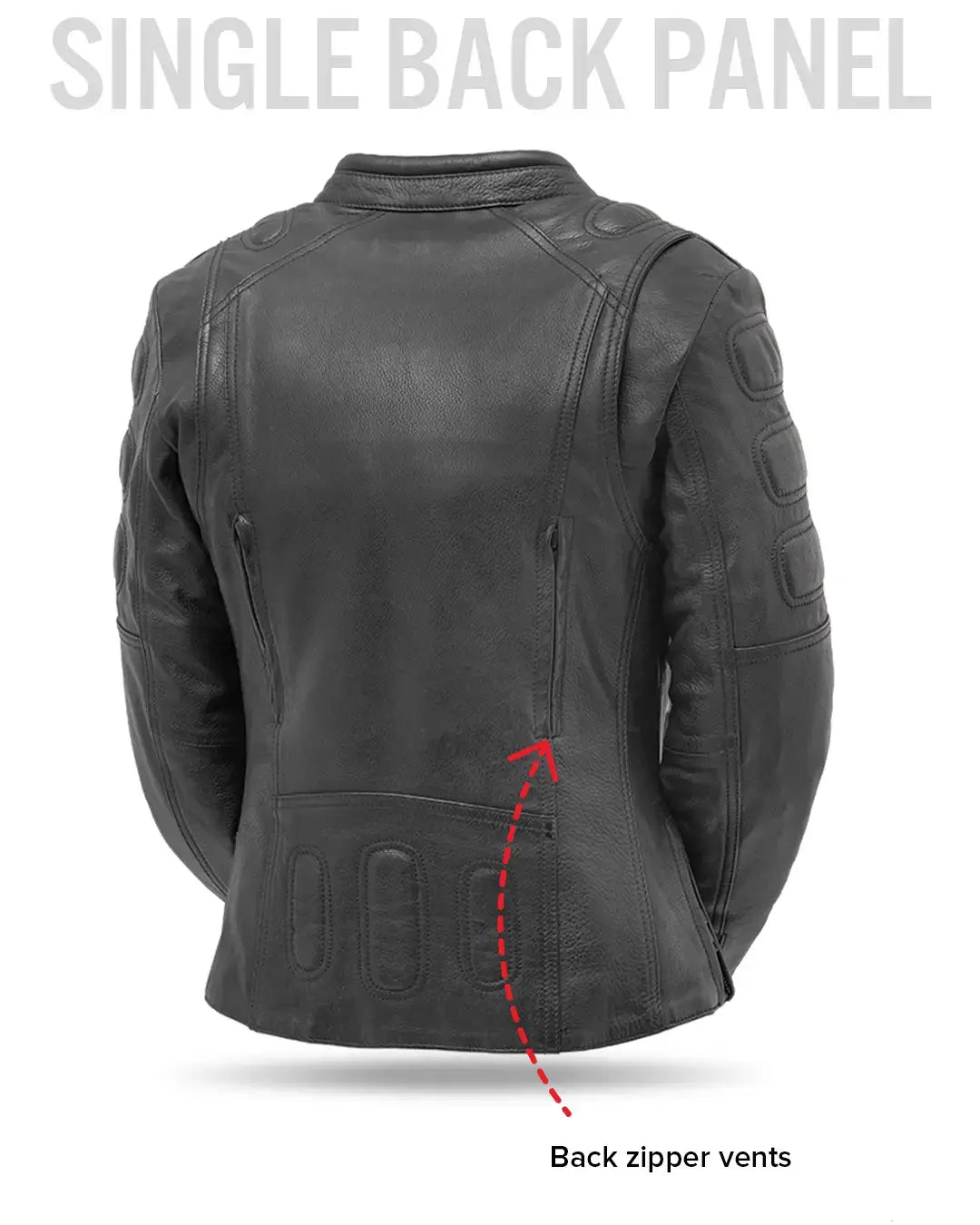 Targa - Women's Motorcycle Leather Jacket - First Manufacturing Company - Flyclothing LLC