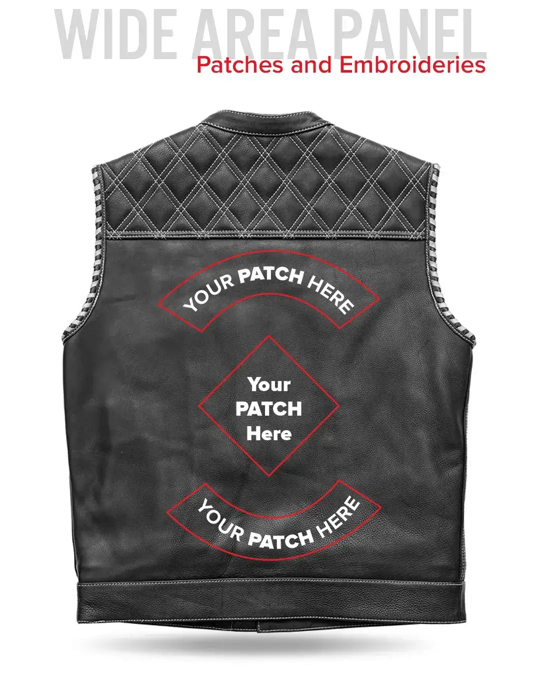 Sinister - Men's Motorcycle Leather Vest - First Manufacturing Company - Flyclothing LLC