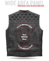 Sinister - Men's Motorcycle Leather Vest - First Manufacturing Company - Flyclothing LLC