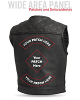Shell Shock Men's Motorcycle Leather Vest (limited edition) - First Manufacturing Company - Flyclothing LLC