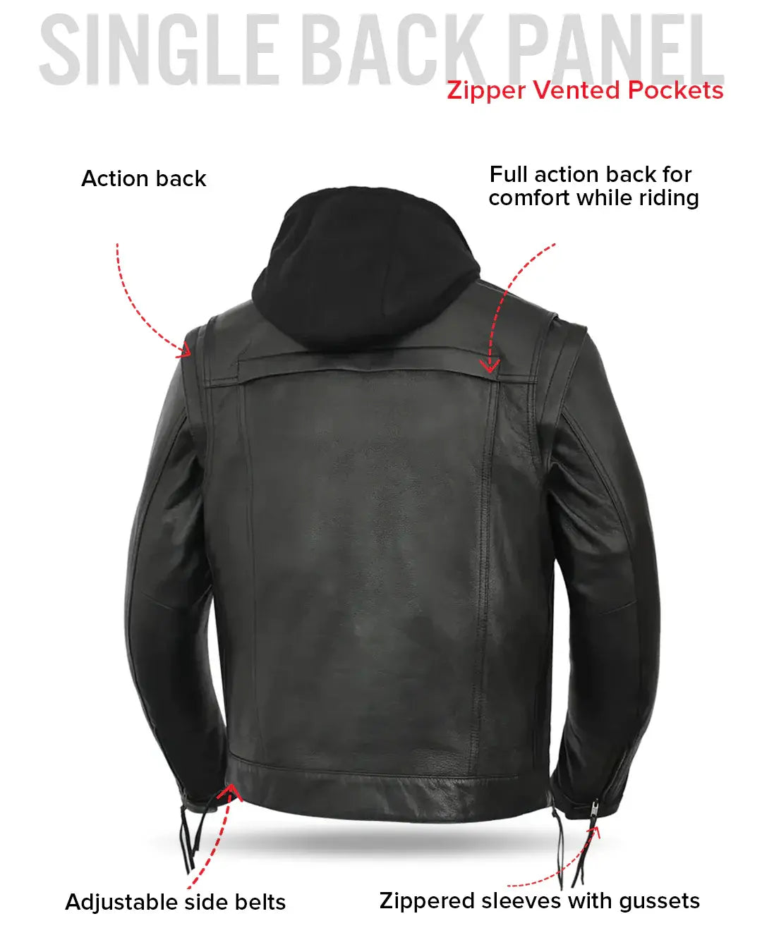 Nightstrike Men’s Motorcycle Leather Jacket - First Manufacturing Company - Flyclothing LLC