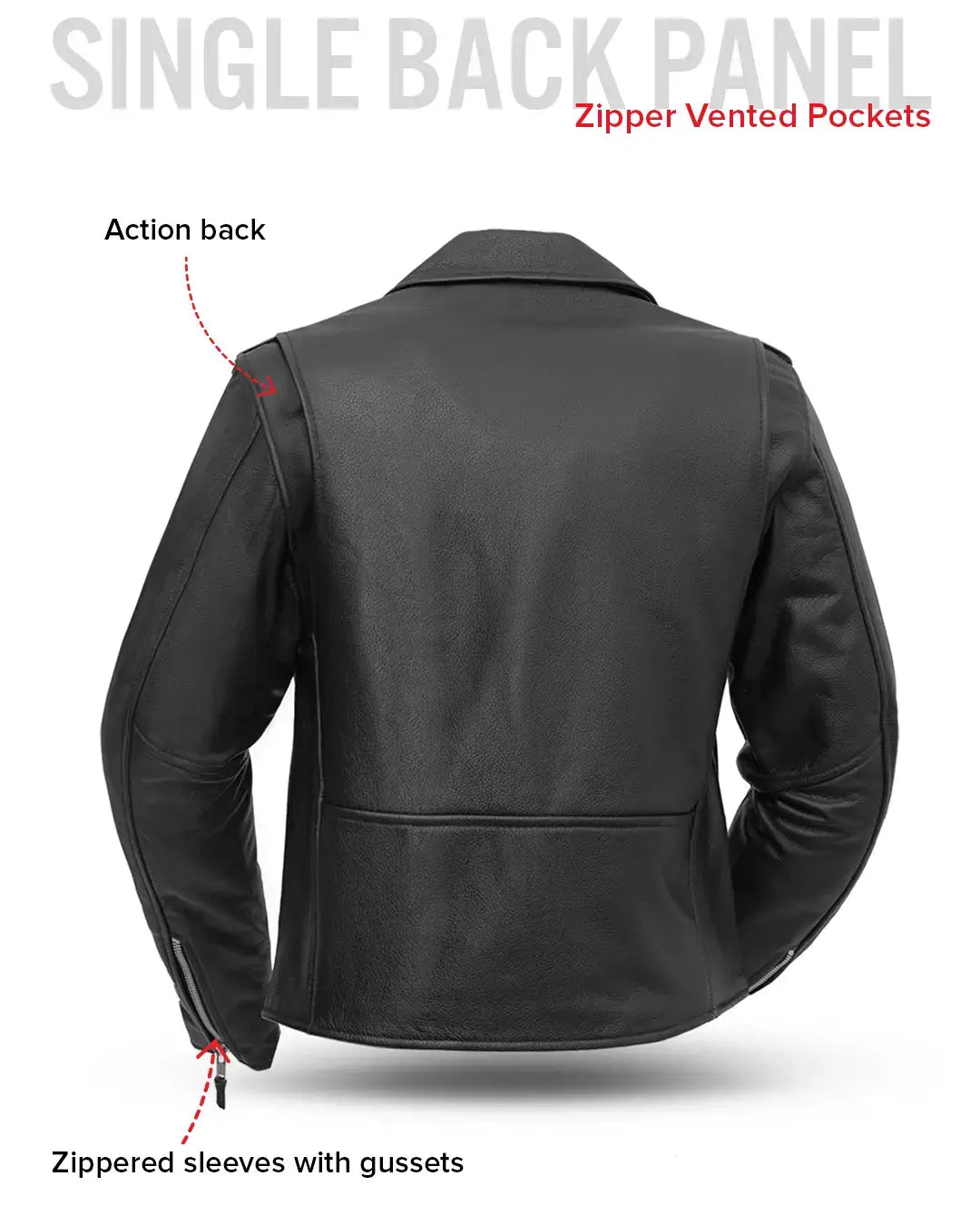 Bikerlicious - Women's Motorcycle Leather Jacket - First Manufacturing Company - Flyclothing LLC