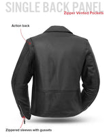 Bikerlicious - Women's Motorcycle Leather Jacket - First Manufacturing Company - Flyclothing LLC