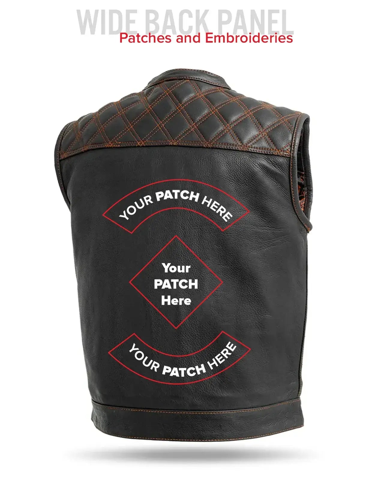Upside Men's Club Style Leather Vest - First Manufacturing Company - Flyclothing LLC