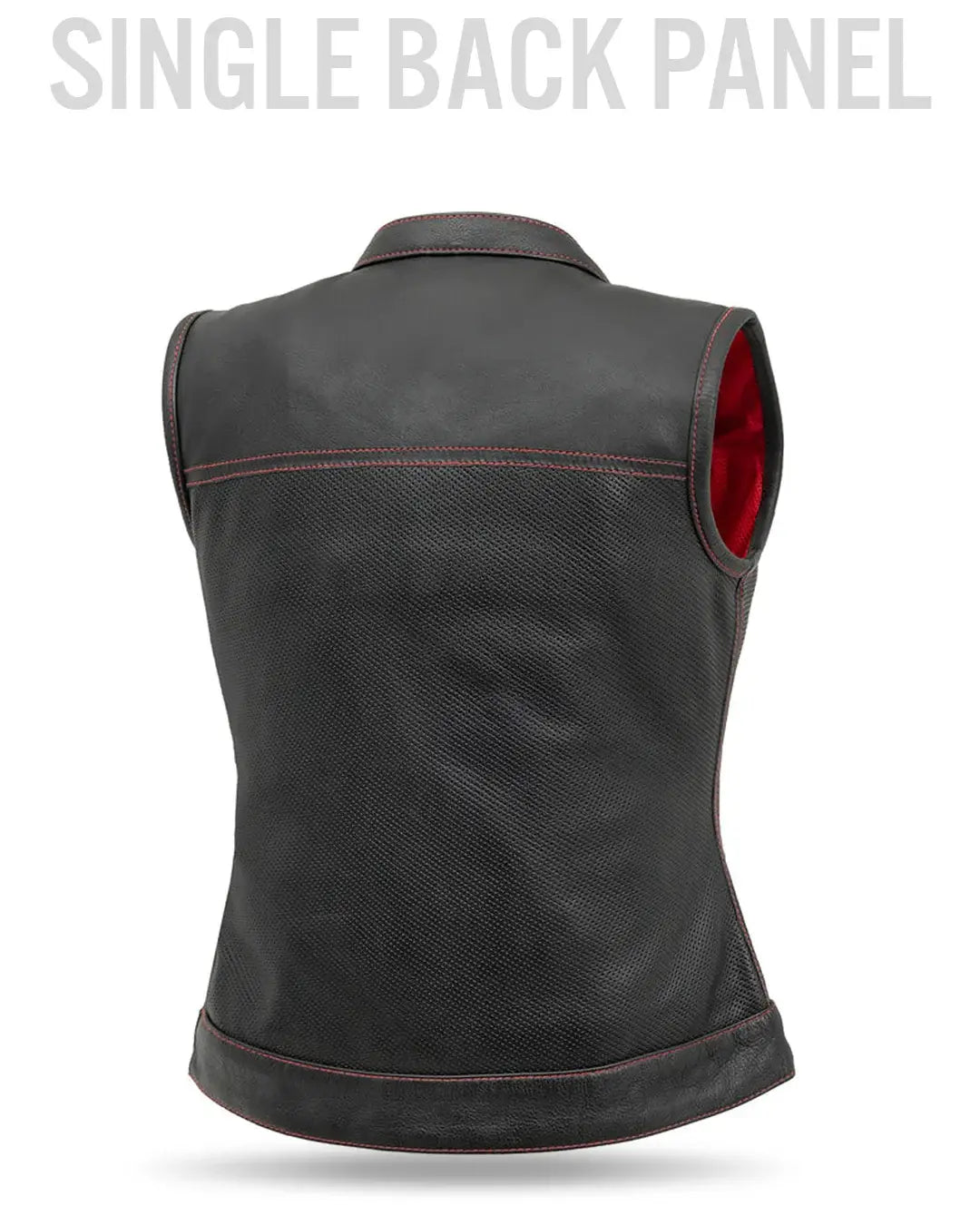 Jessica Perforated Women's Motorcycle Leather Vest - First Manufacturing Company - Flyclothing LLC