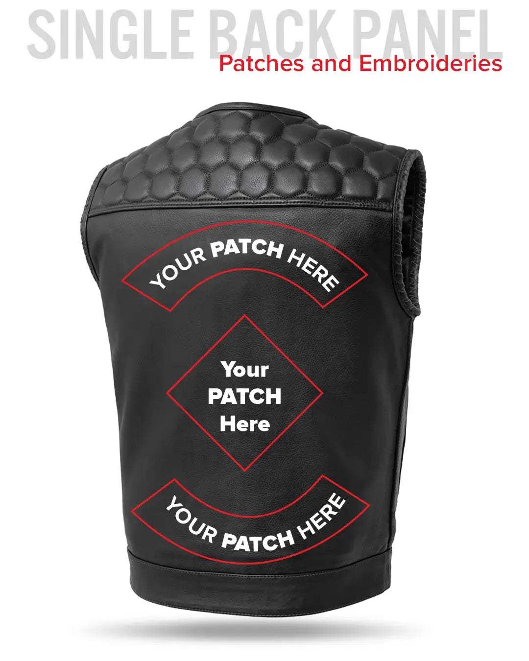 Hornet Men's Club Style Leather Vest - First Manufacturing Company - Flyclothing LLC