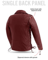 Popstar Women's Motorcycle Leather Jacket - First Manufacturing Company - Flyclothing LLC