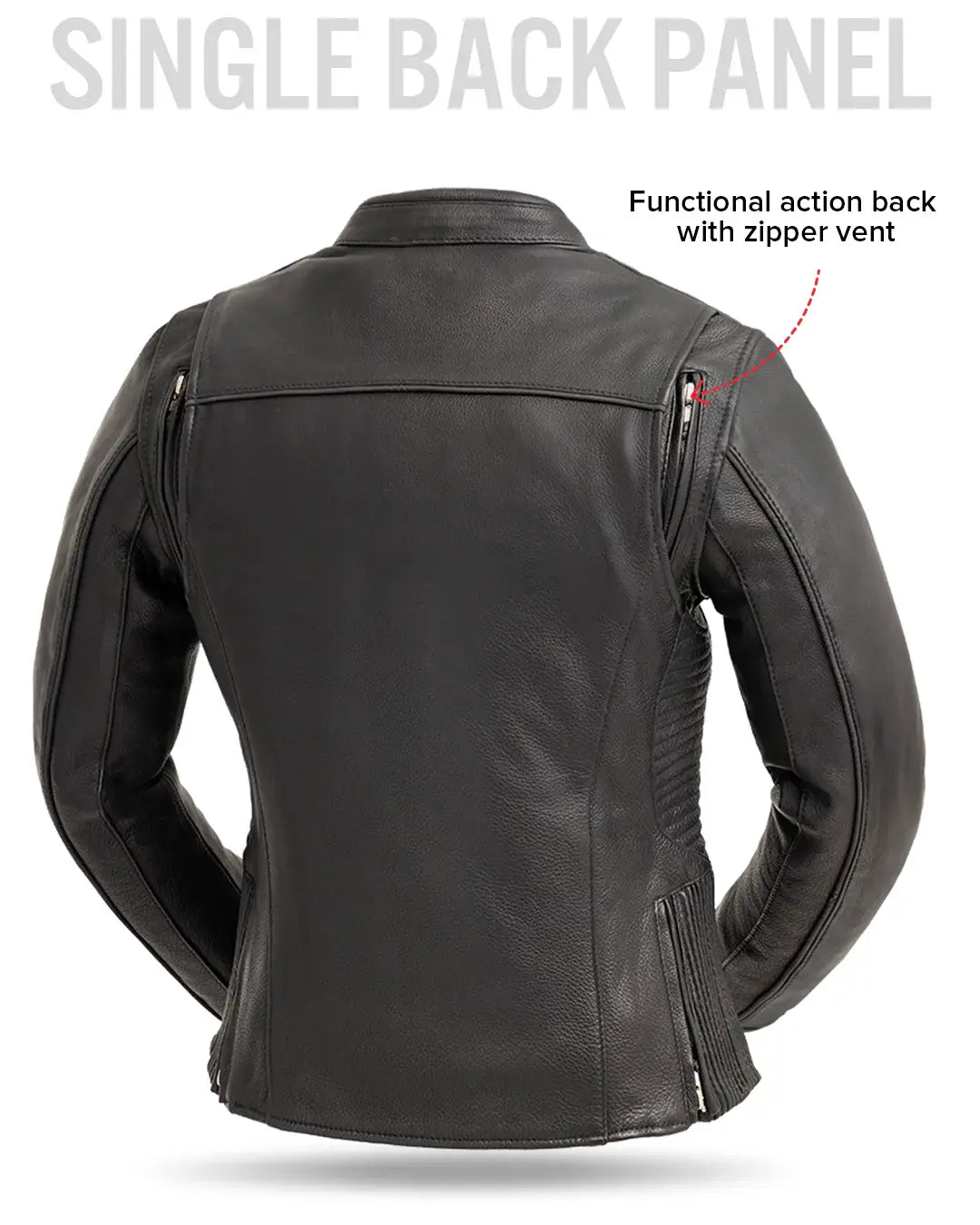 Cyclone - Women's Motorcycle Leather Jacket - First Manufacturing Company - Flyclothing LLC