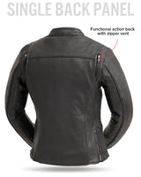 Cyclone - Women's Motorcycle Leather Jacket - First Manufacturing Company - Flyclothing LLC