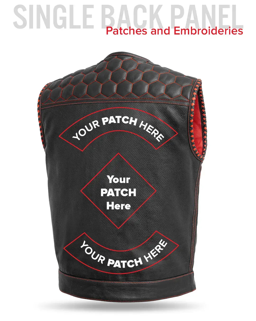 Hornet Perforated Men's Club Style Leather Vest - First Manufacturing Company - Flyclothing LLC