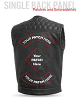 Hornet Perforated Men's Club Style Leather Vest - First Manufacturing Company - Flyclothing LLC