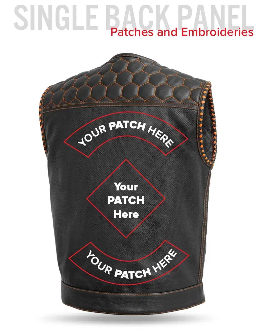 Hornet Perforated Men's Club Style Leather Vest - First Manufacturing Company - Flyclothing LLC