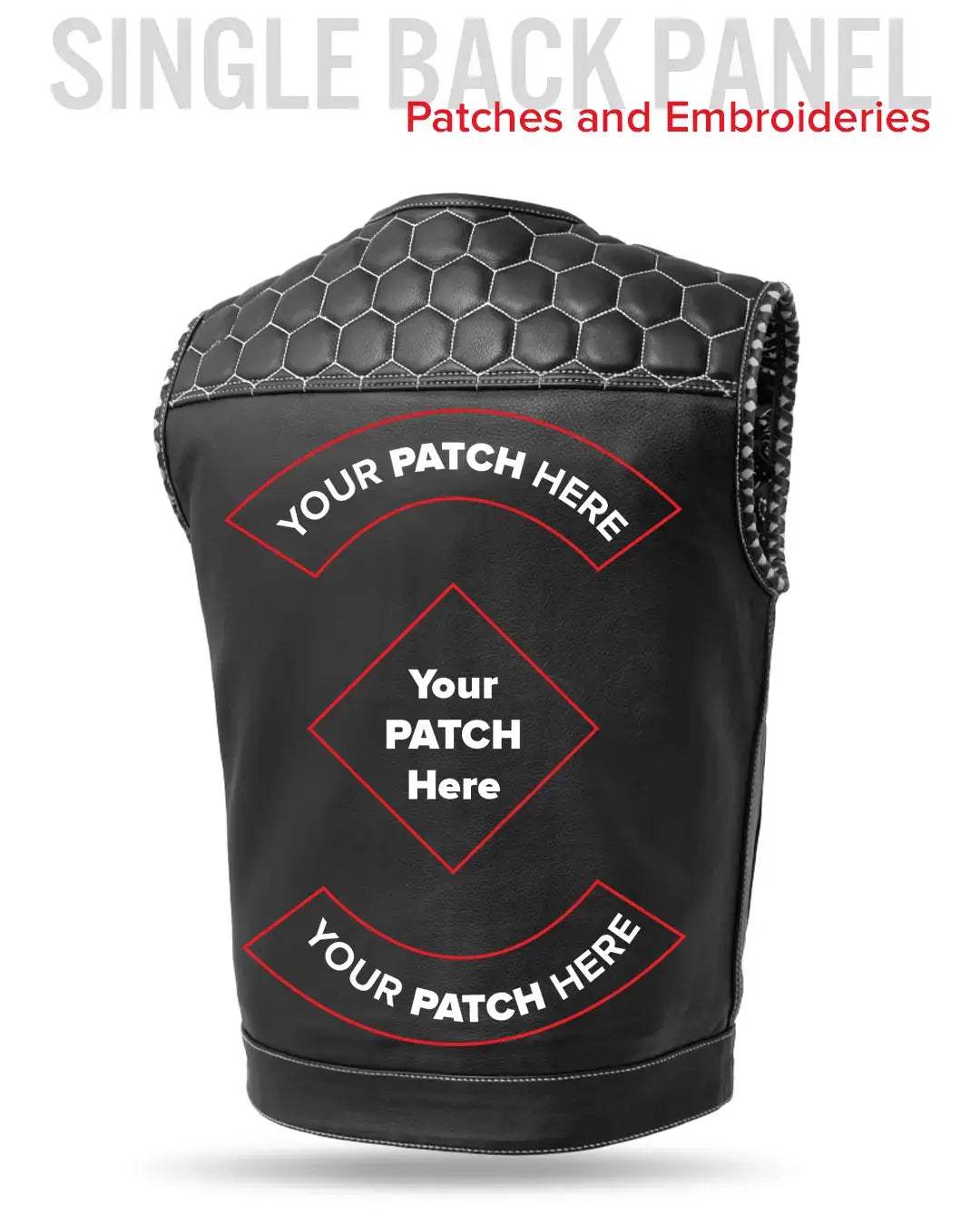 Hornet Men's Club Style Leather Vest - First Manufacturing Company - Flyclothing LLC