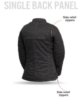 Outcast - Women's Twill Motorcycle Jacket - First Manufacturing Company - Flyclothing LLC