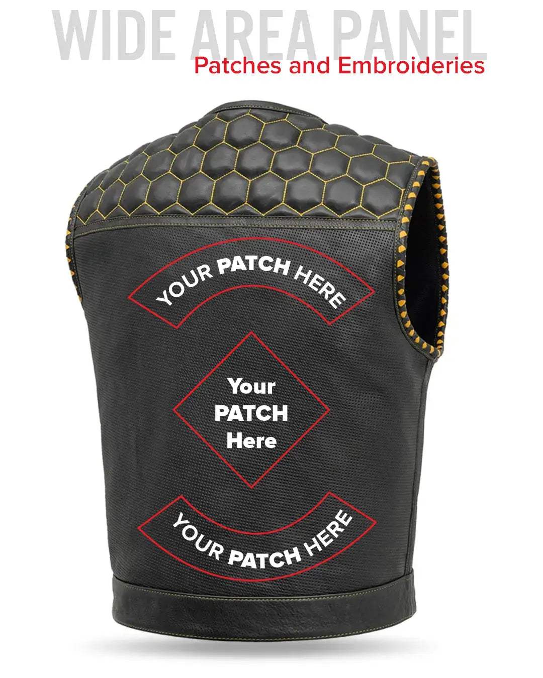 Lowside Hornet Perforated Men's Club Style Leather Vest - First Manufacturing Company - Flyclothing LLC