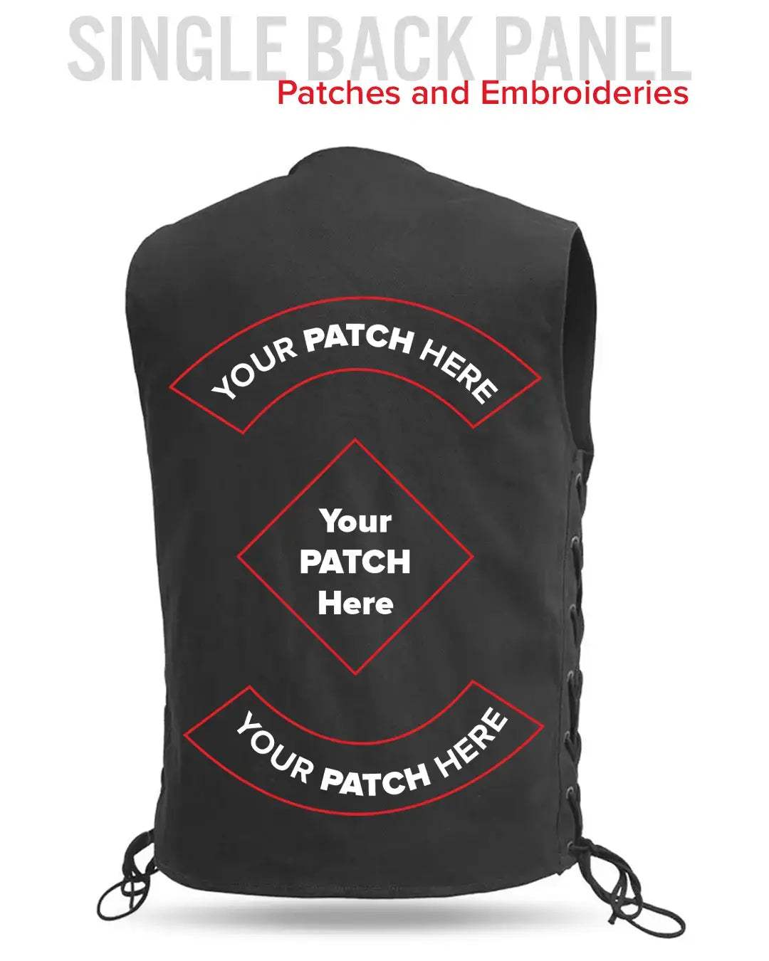 Lone Star Men's Motorcycle Twill Vest - First Manufacturing Company - Flyclothing LLC