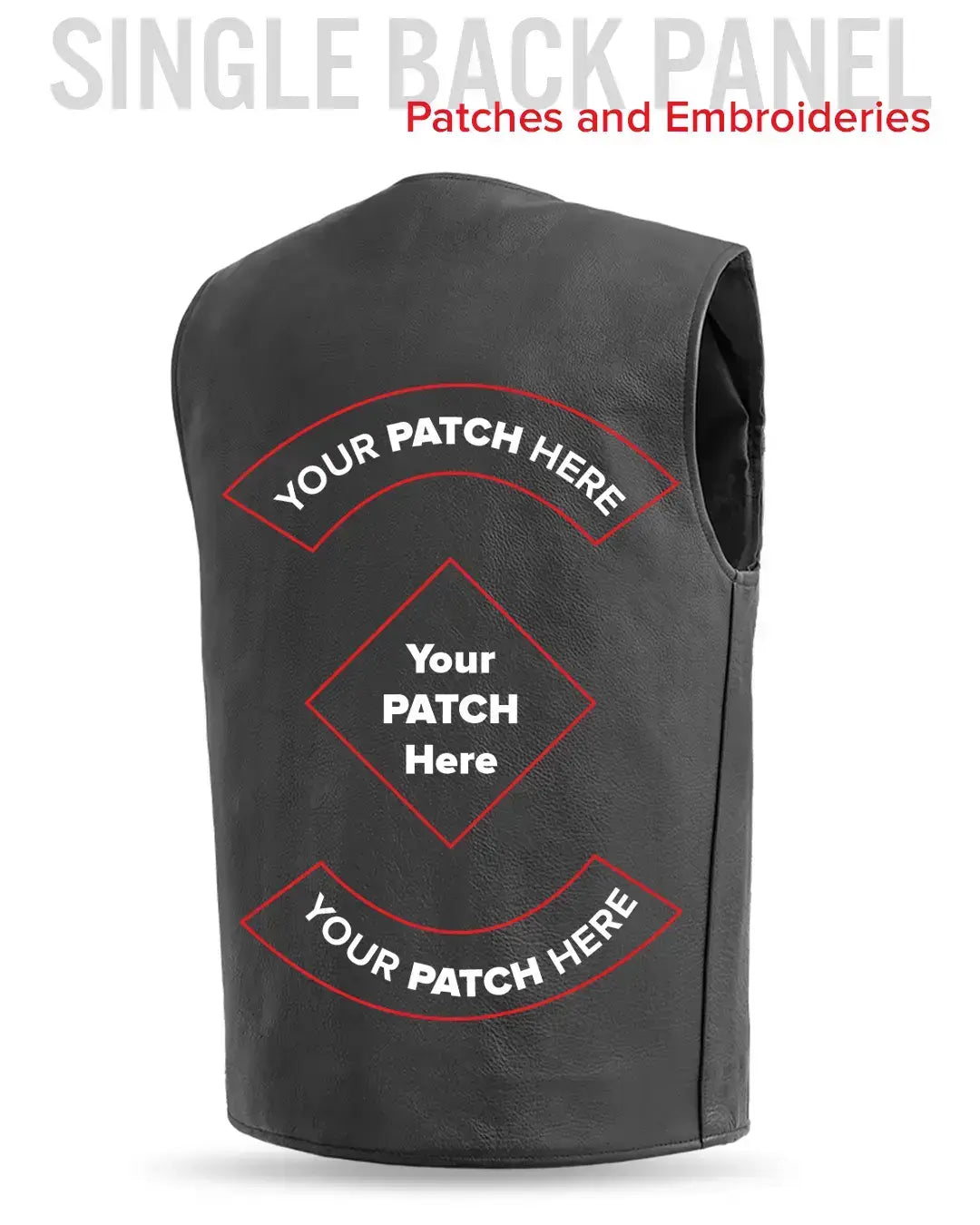 Badlands Men's Motorcycle Leather Vest - First Manufacturing Company - Flyclothing LLC