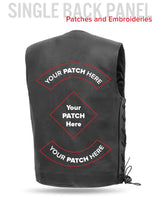 Gambler Men's Motorcycle Leather Vest - First Manufacturing Company - Flyclothing LLC