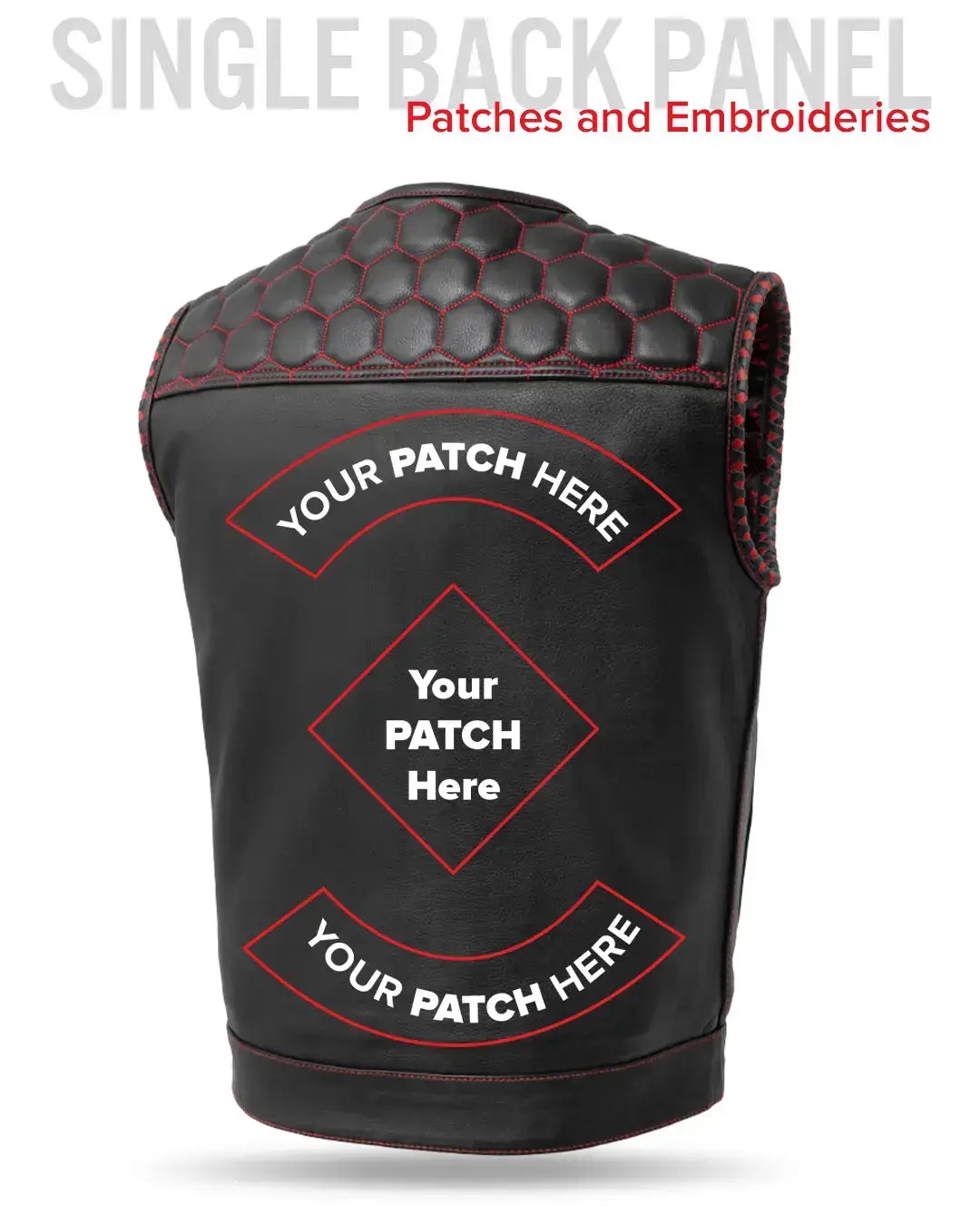 Hornet Men's Club Style Leather Vest - First Manufacturing Company - Flyclothing LLC