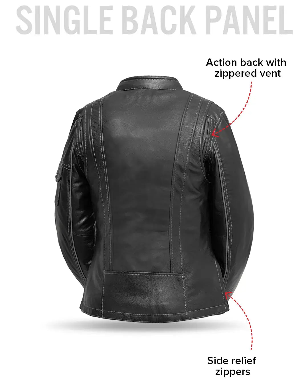 Outlander - Women's Motorcycle Leather Jacket - First Manufacturing Company - Flyclothing LLC