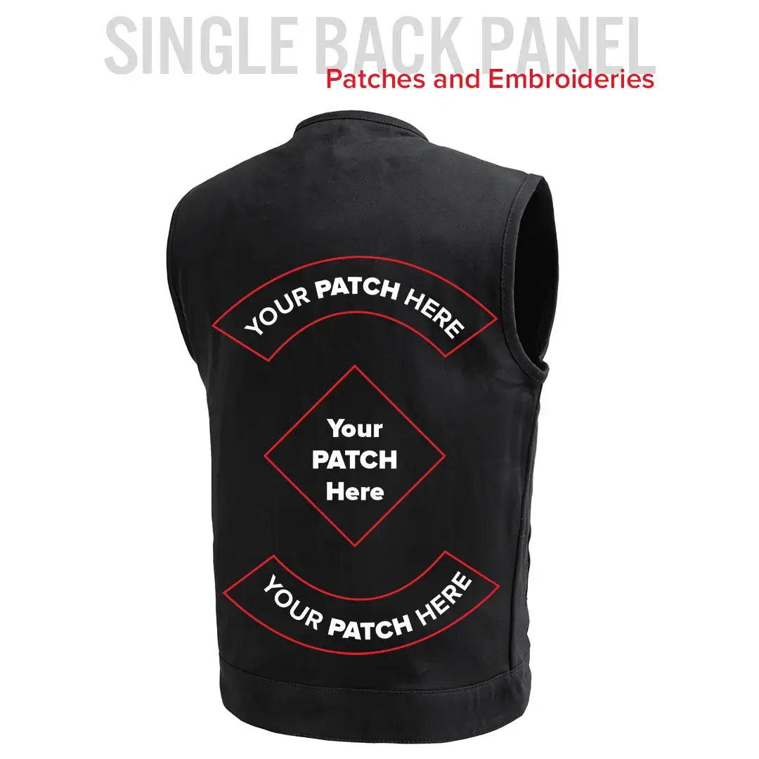 No Limit - Men's Motorcycle Twill Vest - First Manufacturing Company - Flyclothing LLC